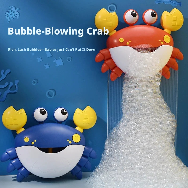 Blowing Bubble Baby Bath Toys Bathtub Soap Machine Blowing  Cute Cartoon  Crab Bathroom Swimming Pool Toys Outdoor Foam Maker