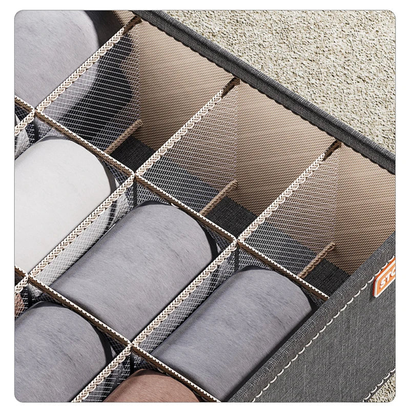 Oxford Cloth Underwear Storage Box 20/7/6 Grids Socks Panties Drawer Organizer Multi-function Home Wardrobe Assortment Boxes