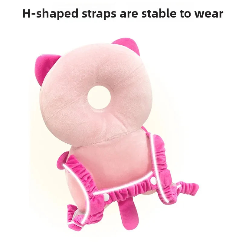 Newborn Headrest Security Pillows Backpack Toddler Baby Head Fall Protection Pad Cushion Cartoon Soft Security Pillows Backpack