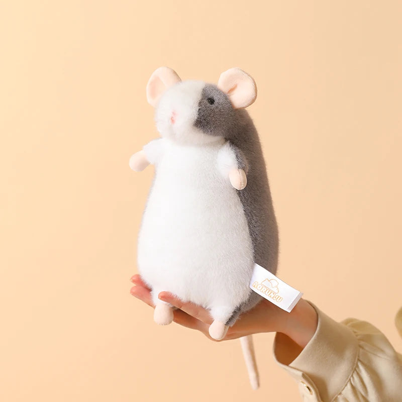 Ncie 1pc 15/21cm Cute Flower Branch Mouse Plush Pendant Kawaii Mouse Backpack Decro Stufffed Animal Happy Birthday Gifts