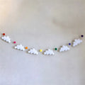 Nordic Felt Cloud and Pompom Garlands String Wall Hanging Decor Kids Room Bed Curtain Hanging Ornaments Party Banner Photo Props