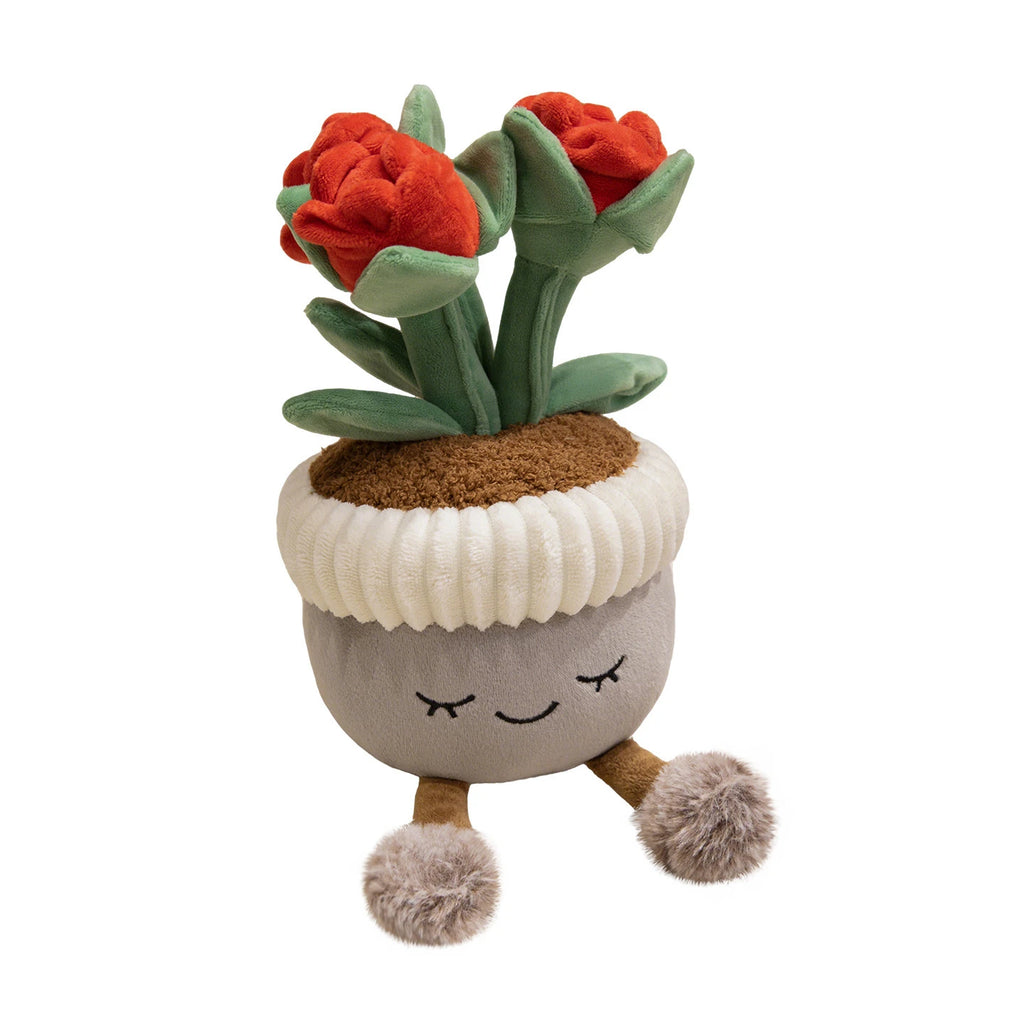 Lifelike Tulip Succulent Plants Plush Stuffed Bookshelf Decor Cake Toy Soft Doll Pendant Kawaii Pillow for Girls Birthday Gifts