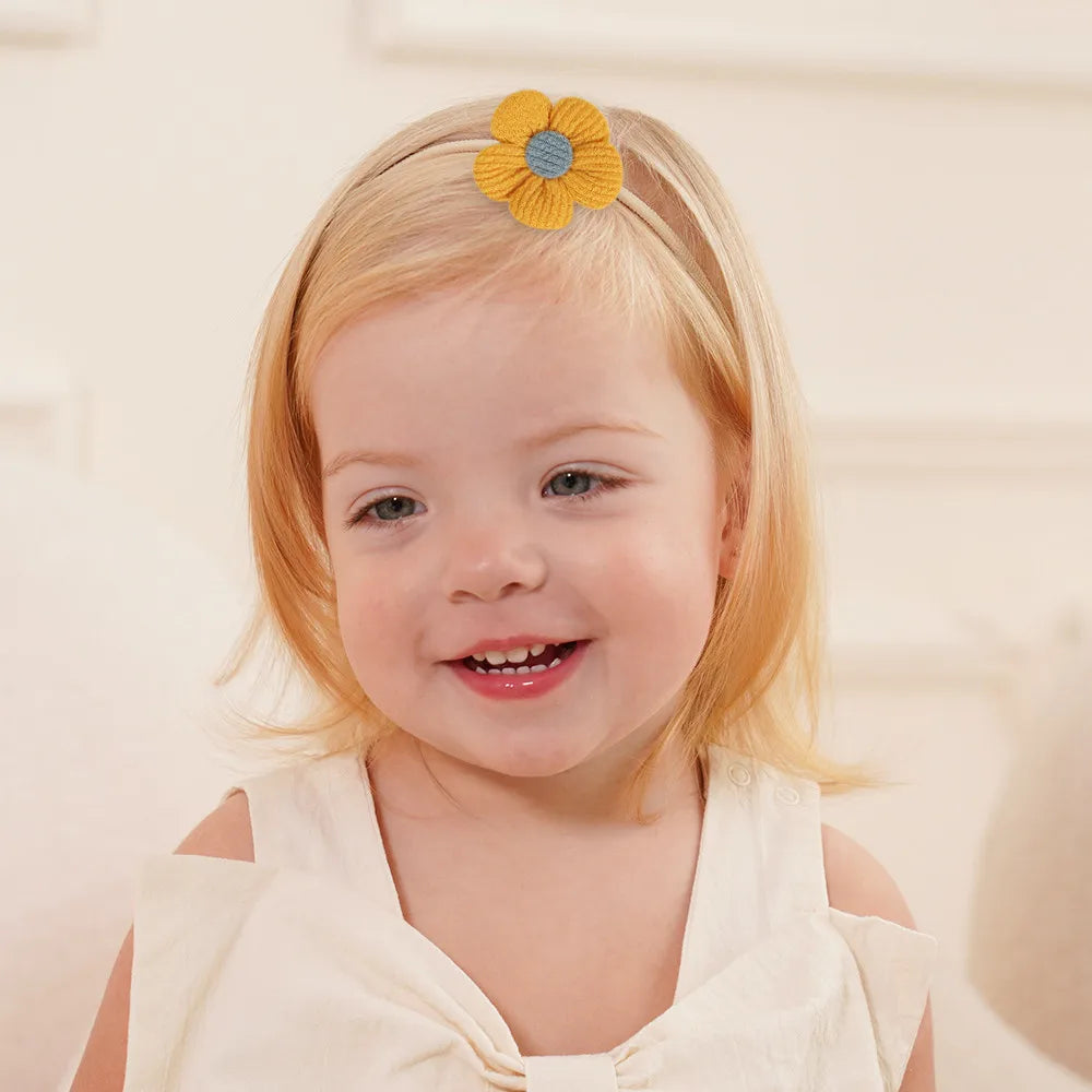 5Pcs/Set Cute Bowknot Hairbands Baby Headband Girls Newborn Flower Boutique Headdress Handmade Hair Accessories