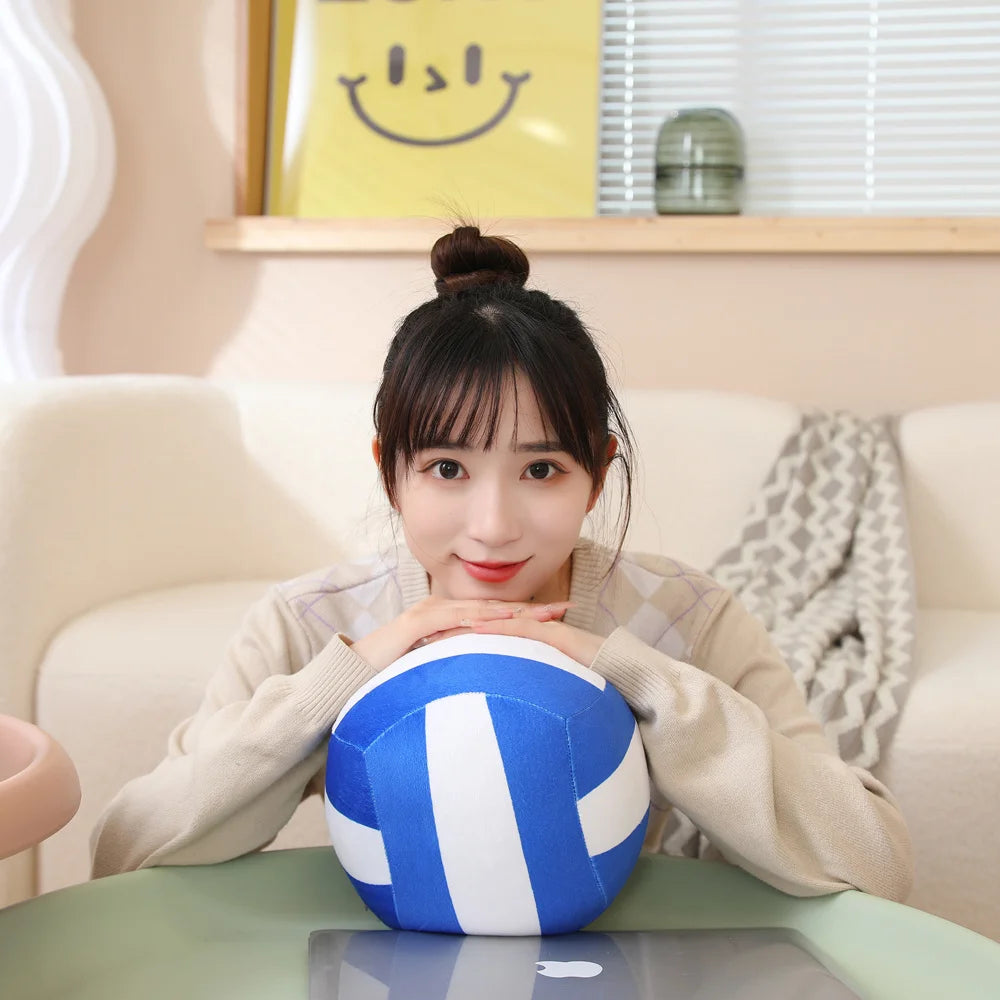 Hot Sale Kawaii Simulation Volleyball Plush Toy Cute Volleyball Props Pillow Accompany Kids Soft Gifts for Girls Boys Room Decor