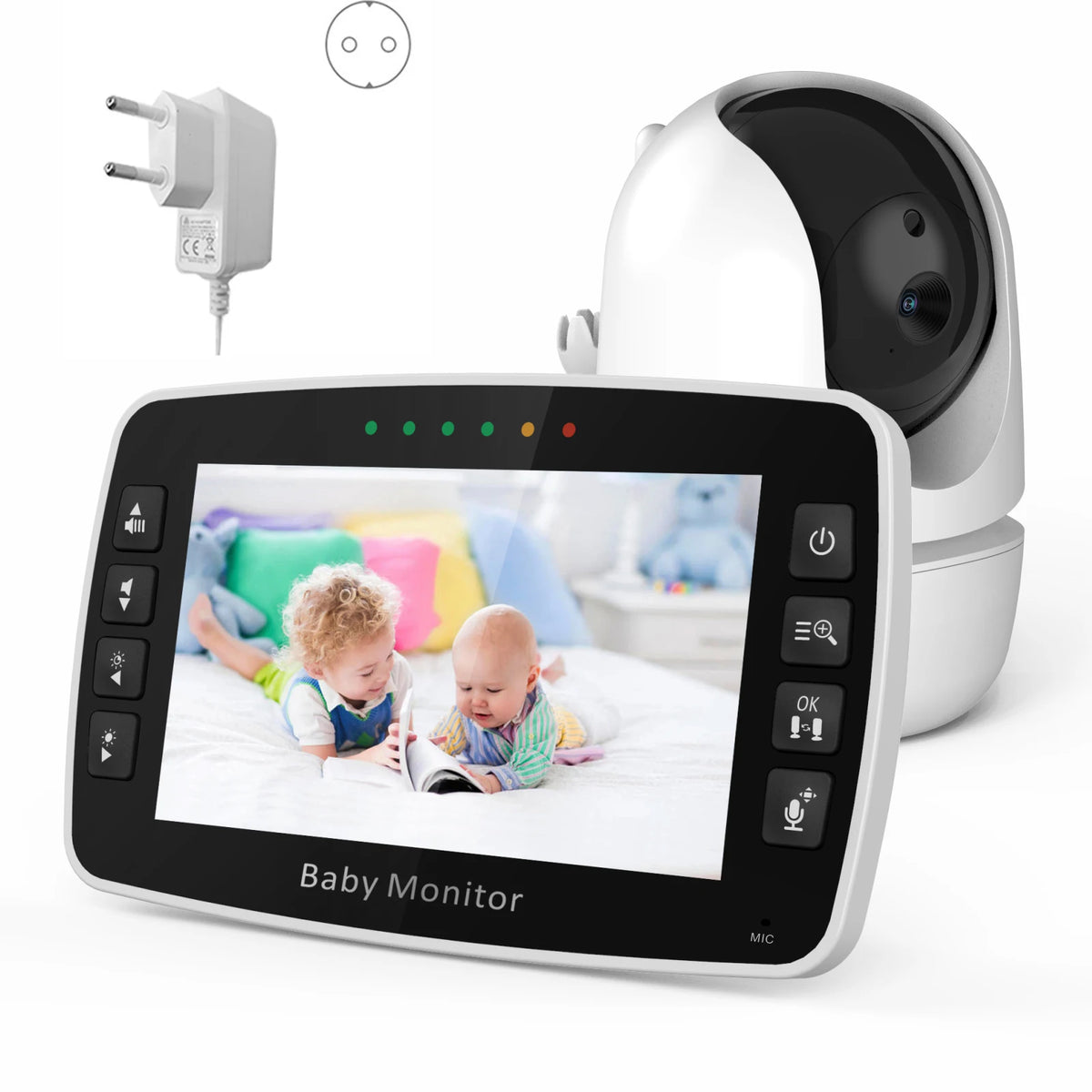 NEWS 4.3 Inch IPS Screen Wireless PTZ Intercom Baby Monitor With Temperature Display Nanny Cam Model 2023