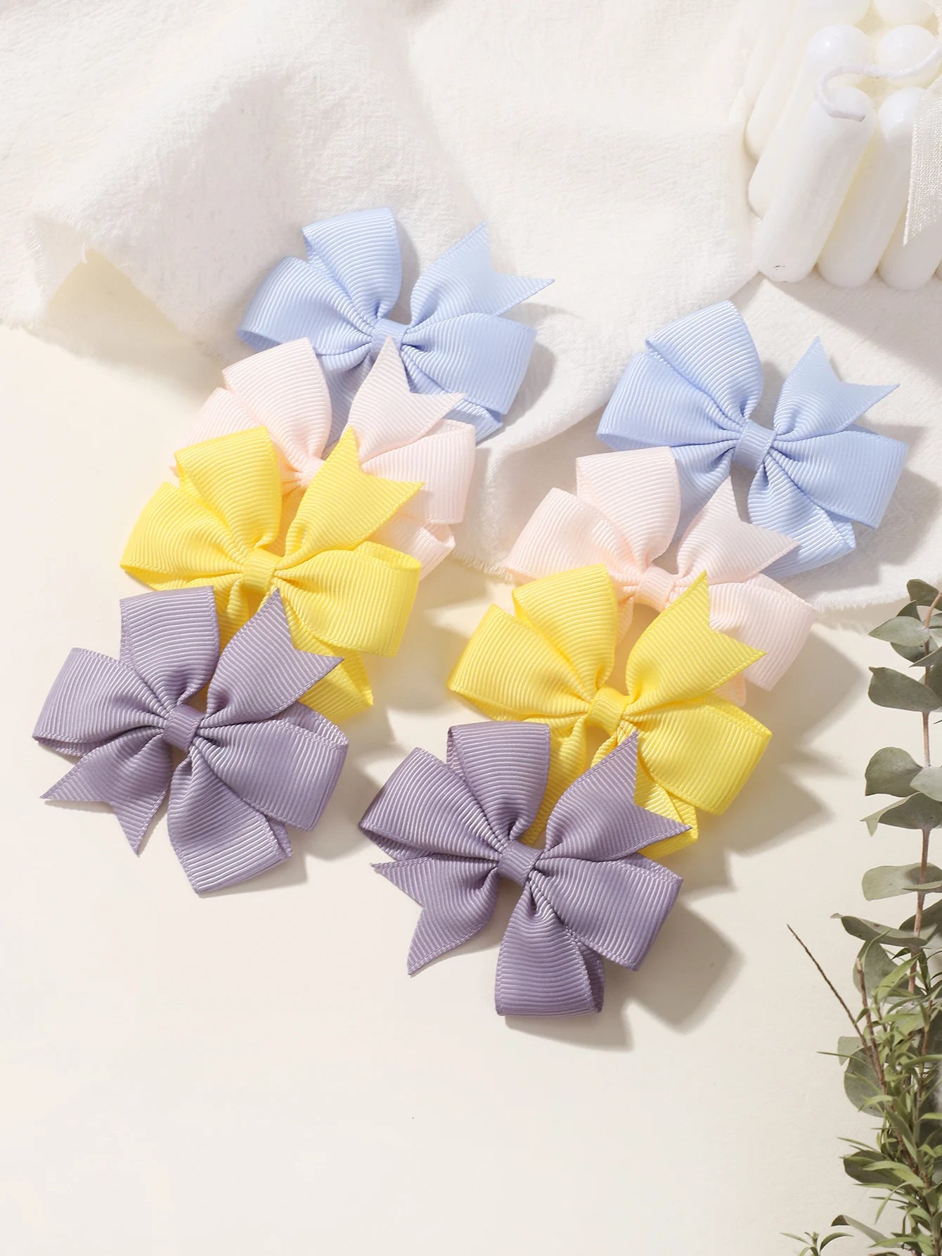 20Pcs Sunflower Ribbon Hair Clips 2.36 Inch Bangs Hair Clip Cheer up Bowknot Kids Girls Headdress Vibrant Color Mixed Bulk