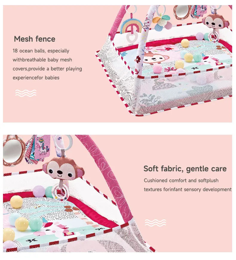 Baby Enlightenment Game Mat Crawling Blanket Early Education Activity Gym Multifunctional Fence Fitness Frame Toys