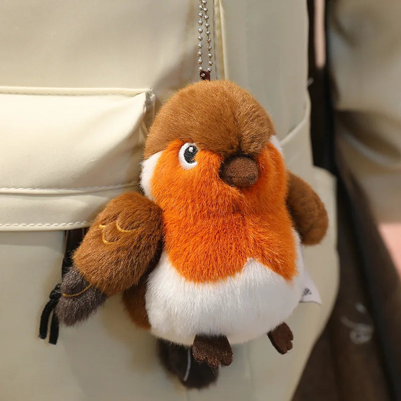 Hot 1pc 14cm Kawaii Birds Plush Pendant Toys Keychain Simulation Parrot Bird Nest Plush Keyring Anime Cute Gifts For Girls Kids