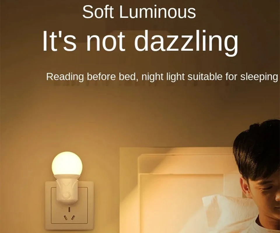 Modern Bedside Night Light Lamp Kids All Night 220V Led Lights Plug In Wall Night Lights For Bedroom EU Plug Night Lamp Romantic