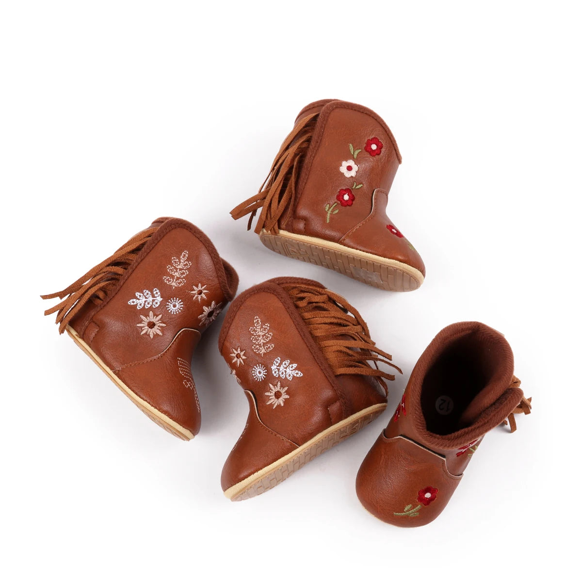 Fashionable And Popular Baby Shoes Western Denim Midsole Boots Autumn And Winter Warm And Anti Slip Casual Walking Shoes