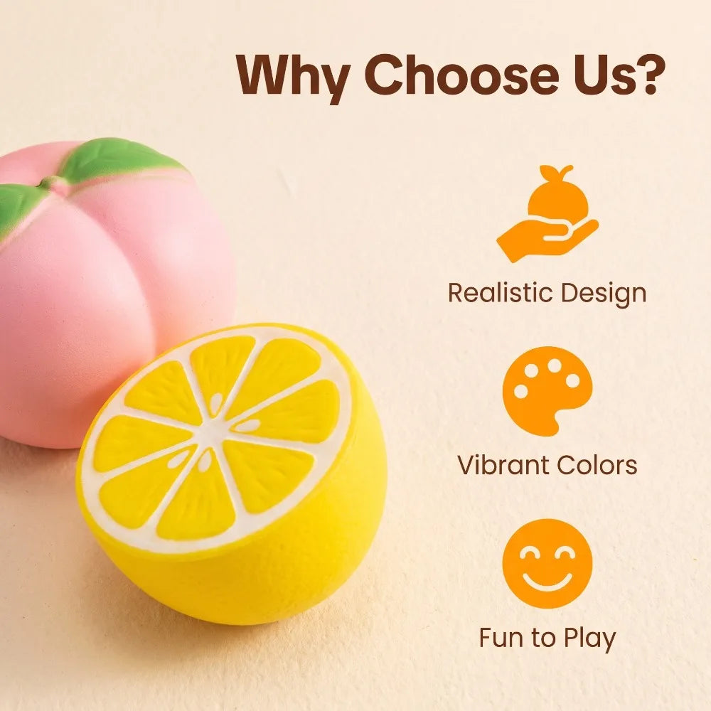 Jumbo Strawberry Fruit Squishy Toy Set Slow Rebound Stress Relief Toy Decompression Fidget for Adult Office Desk Decor Gift