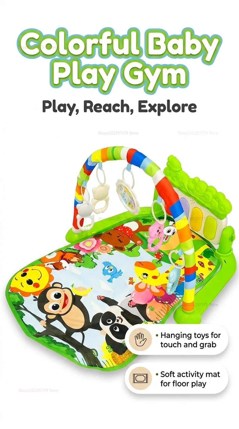 2026 Baby Play Gym Piano Mat for Newborns and Toddlers 0-36 Months Music Activity Center Early Learning Sensory Development Gift