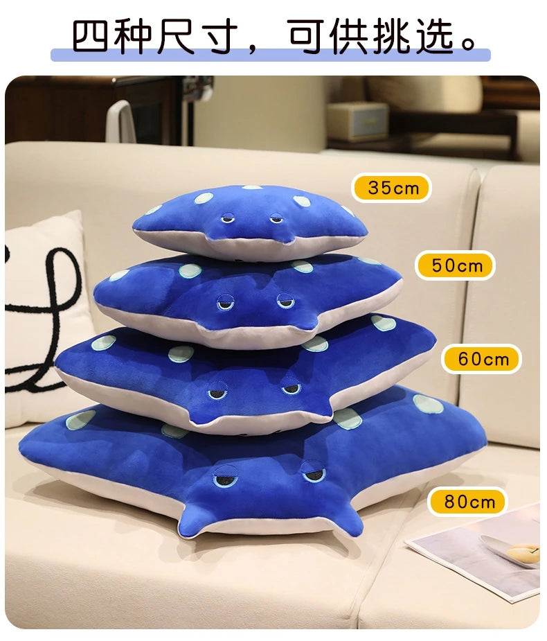 Hot Ray Cat Manta Rays Plush Toy Soft Stuffed Sea Animals Devil Fish Cute Sleeping Companion Cuhsion for Children Birthday Gifts