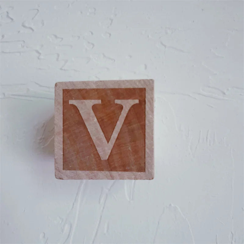 Wooden Alphabet Ornaments AtoZ for Custom Names Nordic Style 26 Letter Set for Home Decor Crafts and Photography Props