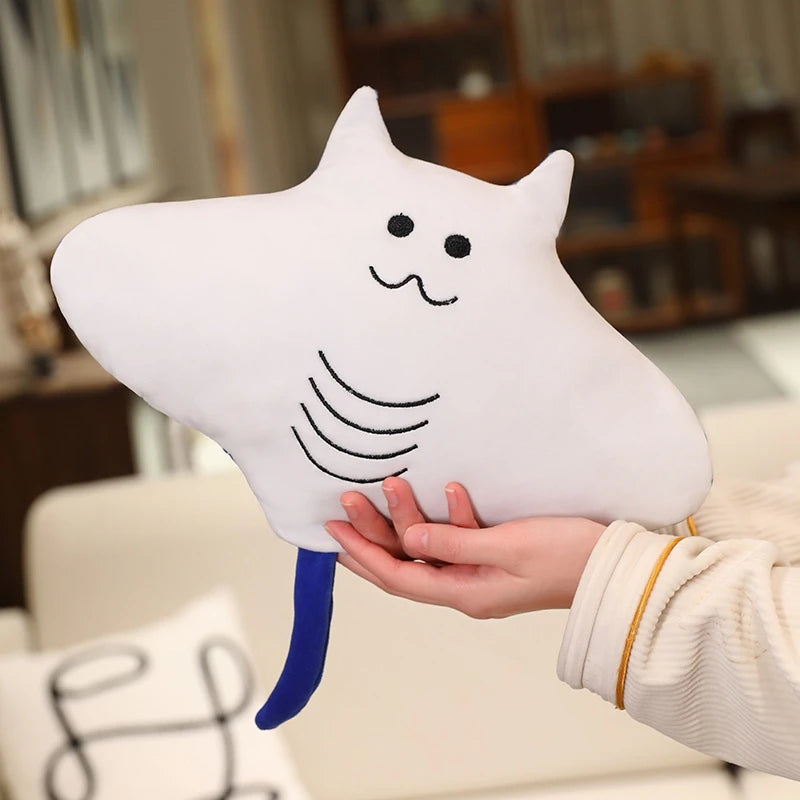 Hot Ray Cat Manta Rays Plush Toy Soft Stuffed Sea Animals Devil Fish Cute Sleeping Companion Cuhsion for Children Birthday Gifts