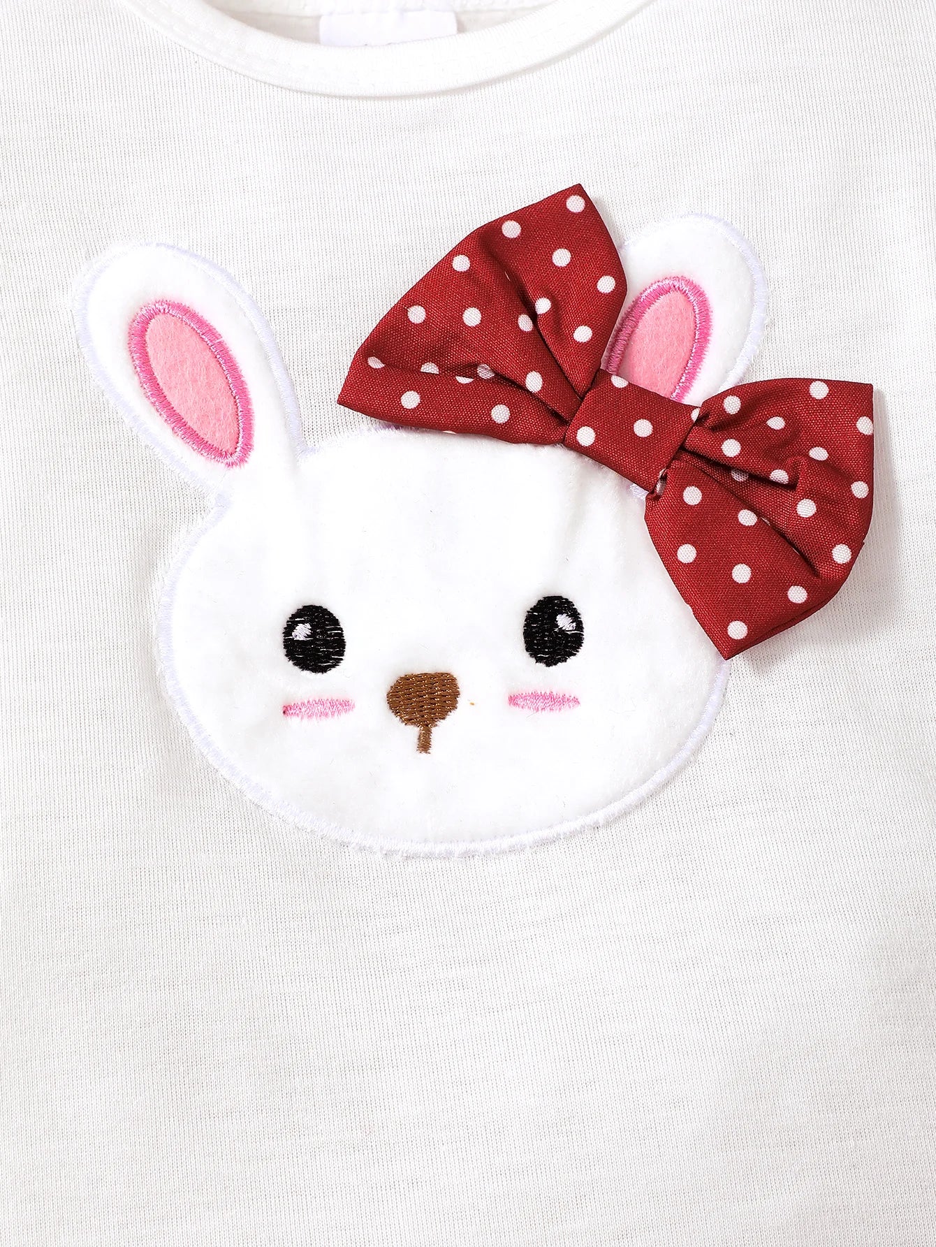 Baby Girl Set Cartoon Bunny Long sleeved Bodysuit+Wave Point Elastic Pants+Headband 3pcs 0-18 Month Baby Girl Spring Autumn Set