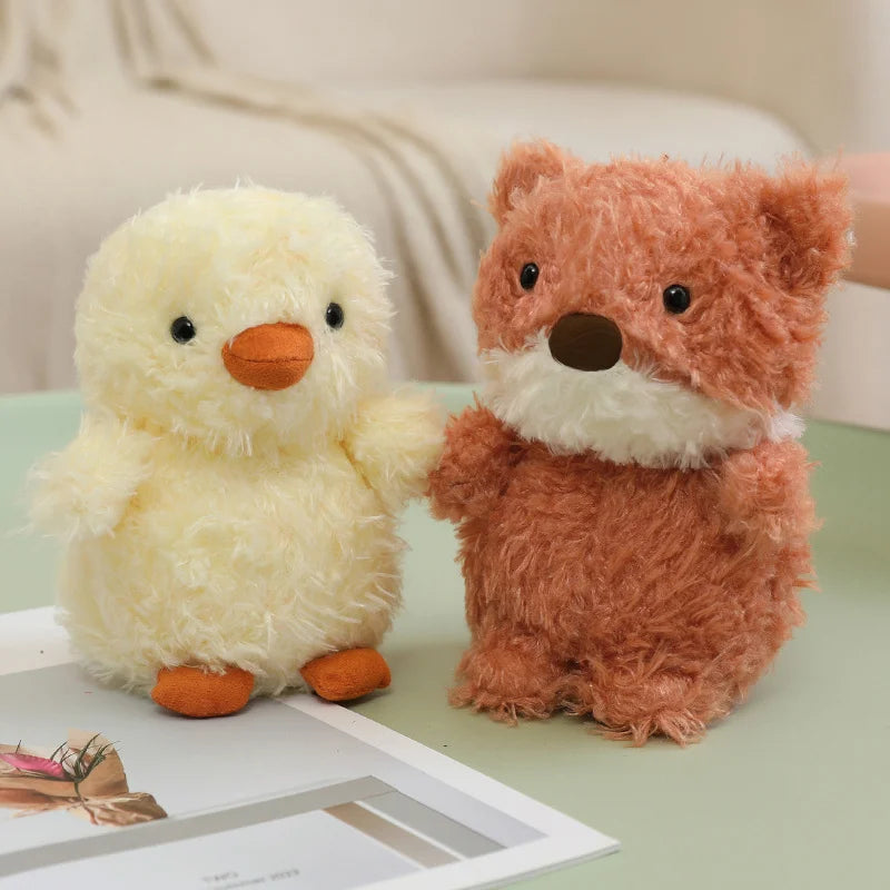 20cm Soft Furry Plush Toys Kawaii Cute Fox Owl Pig Lamb Chick Duck Stuffed Animals Toys Pp Cotton Plushies Dolls Gifts Children