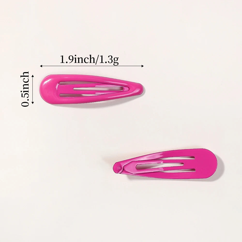 20/50Pcs Snap Hair Clips Candy Color Glossy 2 Inches No Slip Metal Hair Pins Clips Barrettes Accessories for Baby Girls Toddlers