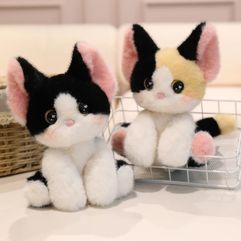 Nice Adorable Sitting Devon Cat Siamese Cat Plush Toy Doll Home Office Decoration, Perfect Gift For Cat Lovers Boys And Girls