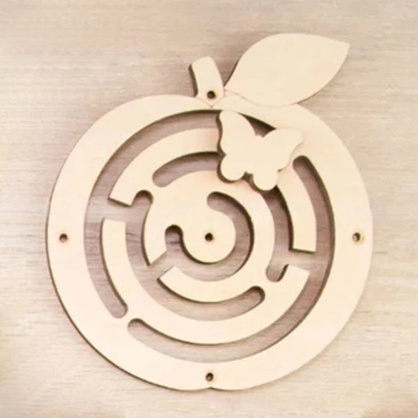 DIY Busy Board Montessori Hot  Air Dalloon Carriage Door Educational Toy Wood Chip Graphic Pairing Wooden Part For Childre Gifts