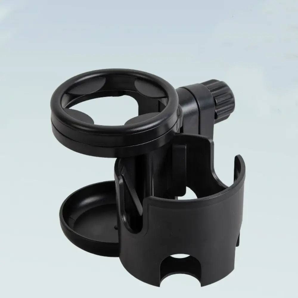 Anti-slip 2 in 1 Baby Stroller Cup Holder Easy To Install Adjustable Kids Cup Stand Black Non-slip