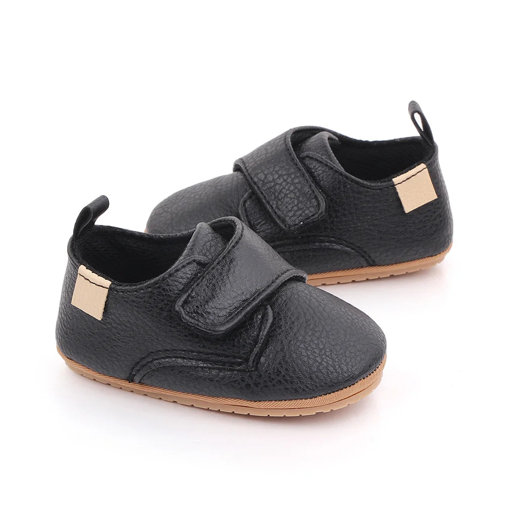 2025 Baby Casual Shoes Korean Style Non-slip Classical High Quality PU and TPR Soft and Warm Toddler Shoes for 0-18 Months D2587