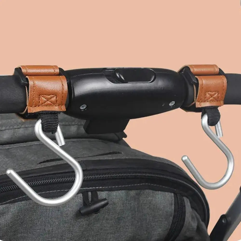 Cartoon S Shape Baby Stroller Hooks PU Solid Color Hanging Hook Stroller Accessories Cartoon Stroller Accessories Baby