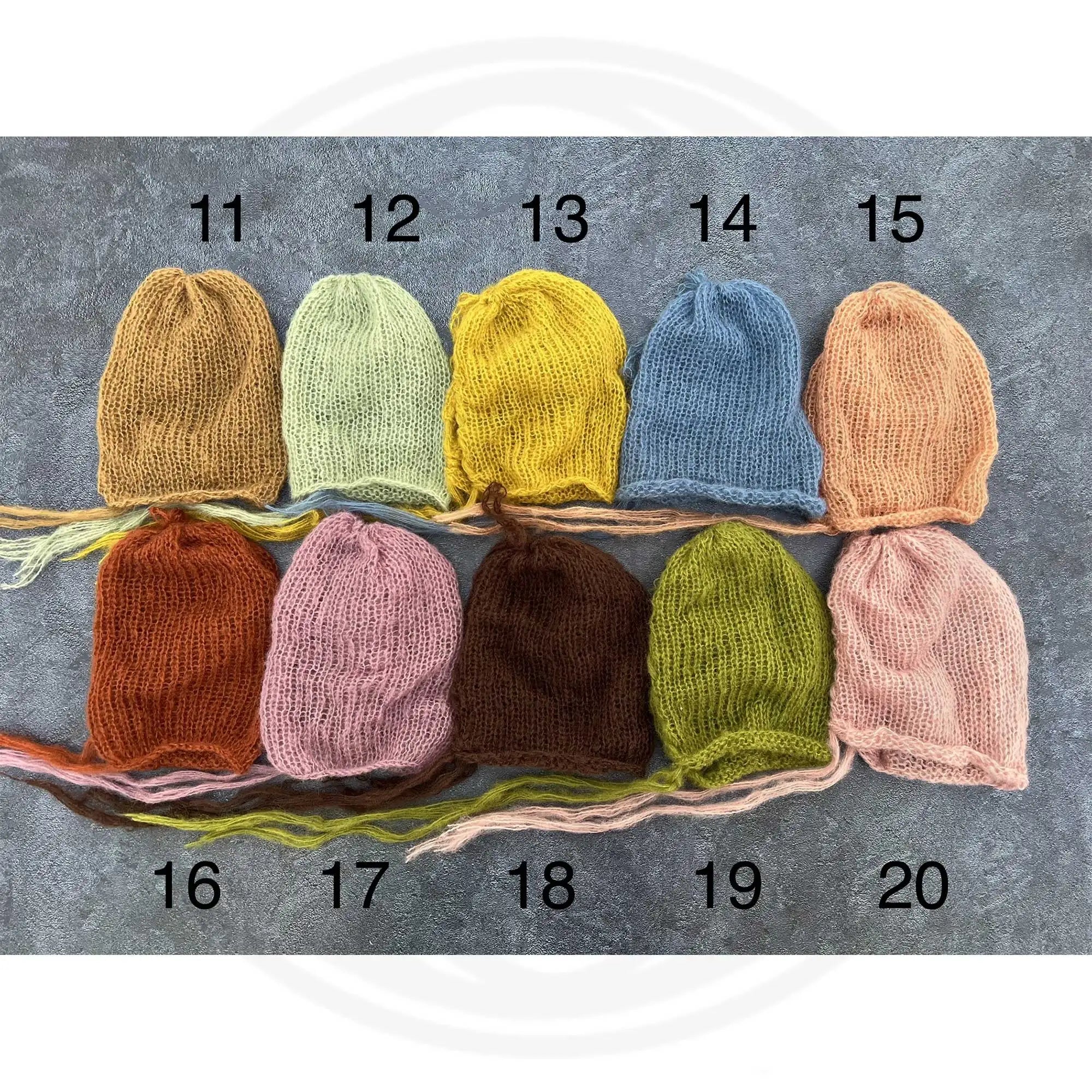 Don&Judy Baby Photography Prop Newborn Hat Soft Boy Girl Infant Handmade Mohair Bonnet Headwear Photo Shoot Studio Accessories
