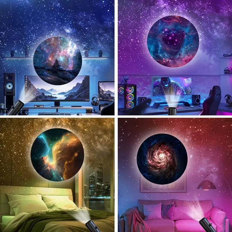 LED USB Projector Light 3/6pcs Projection Patterns- Adjustable Whale Butterfly Jellyfish Starfish Night Light Festival Gift