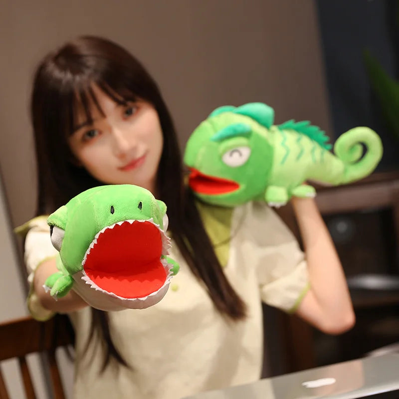 Hot Crocodile Shark Killer Whale Plush Hand Puppets Lifelike Tropical Fish Penguin Octopus Hand Puppets For Kids Adults Muppets