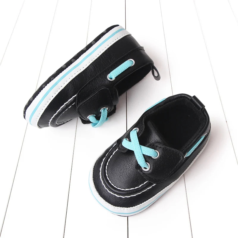2025 Spring and Autumn New Casual Canvas Baby Shoes with Soft Soles Lace-Up Baby Shoes Dome-shaped Shoes Learning Walkers