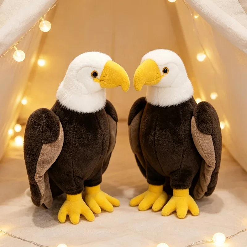 Lifelike American Eagle Owl Plush Toys Soft Stuffed Animals RealLife Bird Dolls Home Decor for Kids Children Boys Birthday Gifts