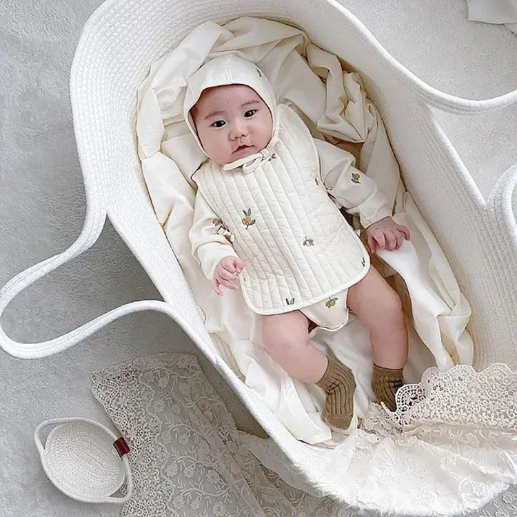 Portable Baby Moses Basket Carrier Cotton Rope Woven Crib Newborn Sleeping Bed Cradle Bassinet Nursery Decor Cunas Para El Bebe