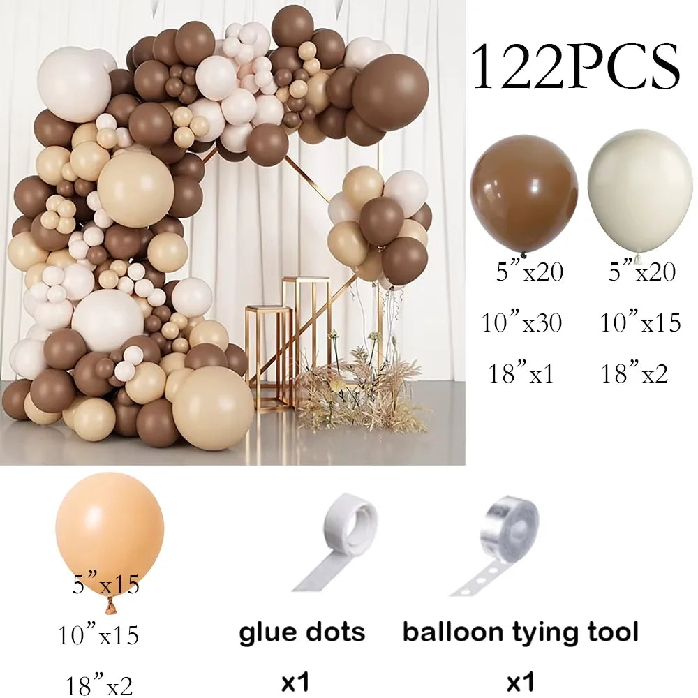 Balloon Arch Kit Nude White Sand With Gold Balloons For Birthday Party Baby Shower Wedding Graduation Decoration