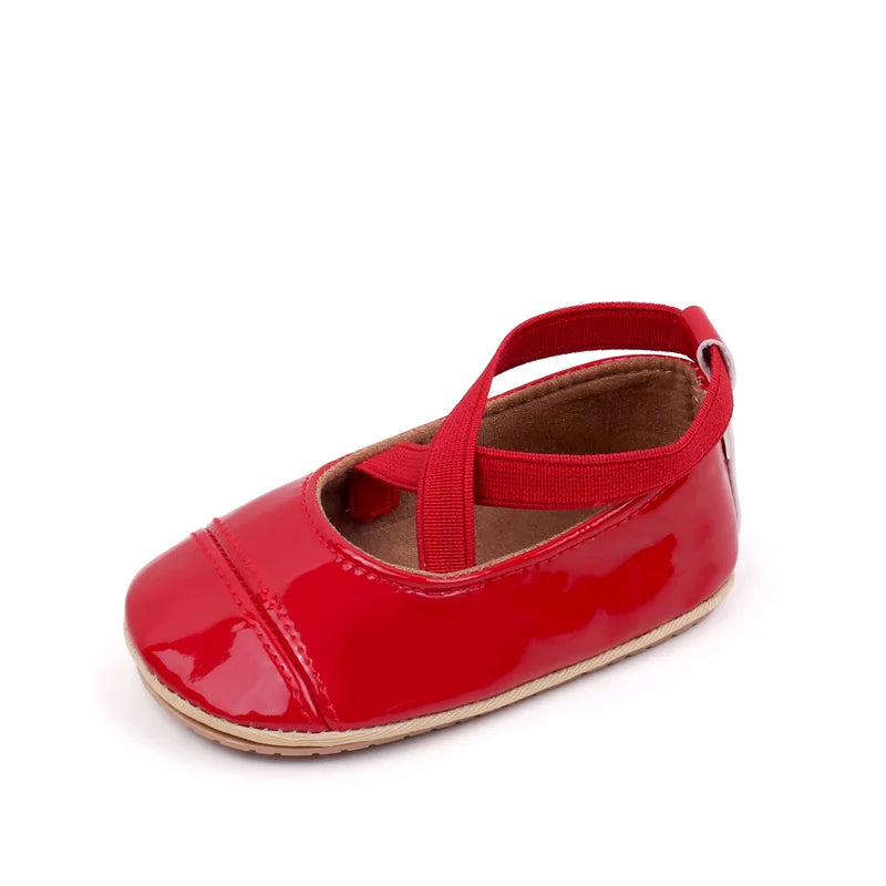 2025 Spring And Autumn Baby Girls First Walking Outdoor Toddler Shoes With High Quality PU Leather For 0-18M Baby Princess Shoes