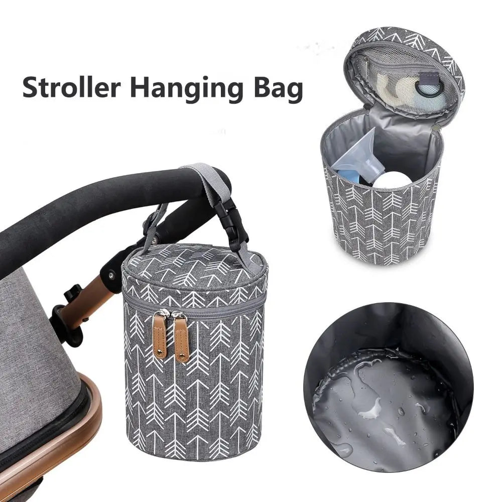 Thermal Insulation Stroller Hanging Bag Hanging Design Large Capacity Insulated Breastmilk Cooler Bag Travel Carrier Waterproof