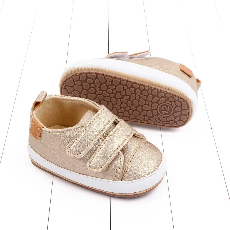 2025 New Fashion Baby Casual Sneaker Spring and Autumn Soft PU and TPR Sole Anti-slip High Quality Hot Selling for 0-18M