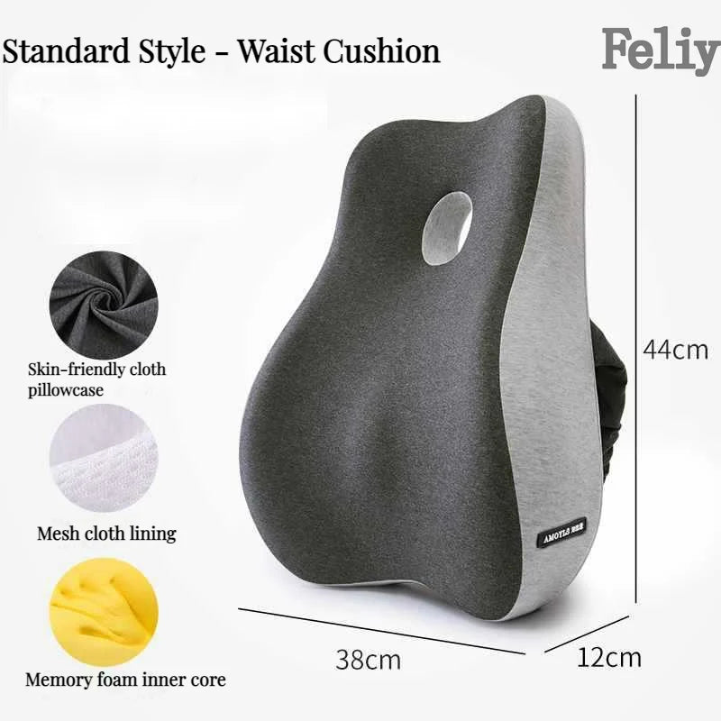 ComfiLife Memory Foam Office Chair Cushion Back Support Lumbar Pillow Model CSM01