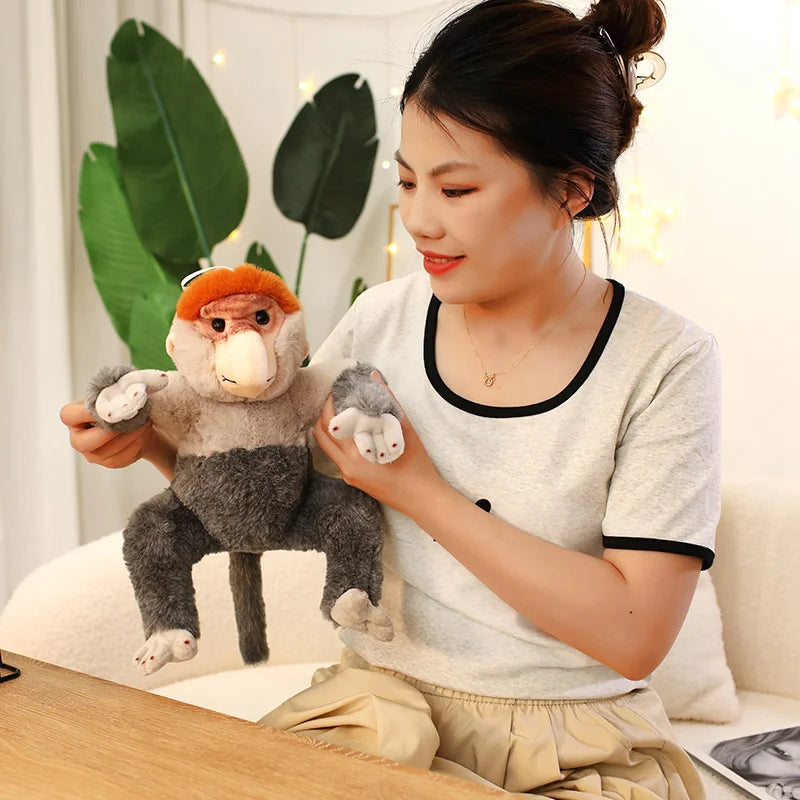 Proboscis Monkey Plush Toys Soft Dolls Pillow - Creative Cartoon High-Quality Baby Comfort Gift for Birthday Or Valentine's Day
