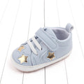 2025 Spring And Autumn Baby Boy and Girl Shoes Soft PU Anti-slip Casual Prewalking Shoes for 0-18M First Step Shiny Stars BC2275