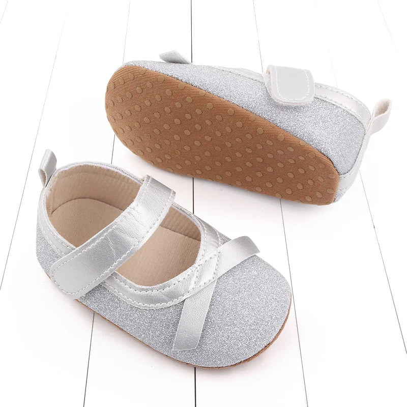 Hot Selling Spring And Autumn Baby Girls First Walking Toddler Shoes For 0-18M Baby Princess Shoes Fashion Design Soft Sole