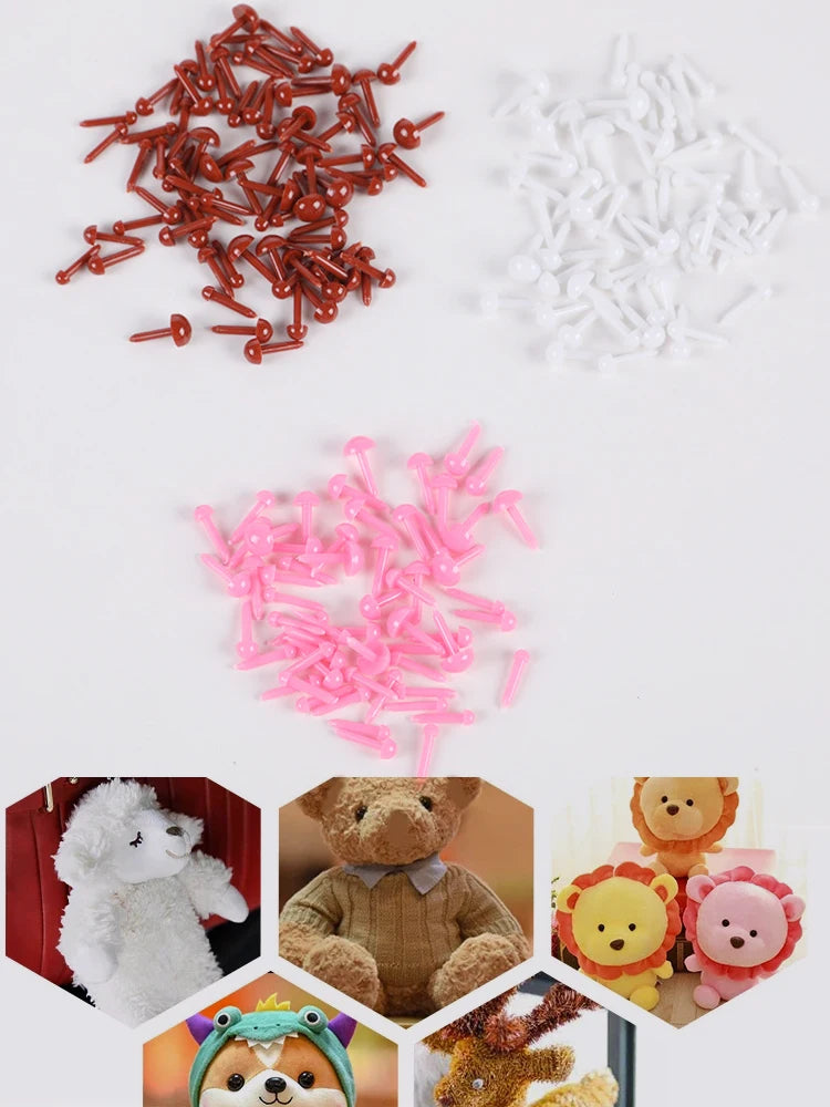 100Pcs DIY 3m/4m/5m/6m Wool Felt Handmad Simulation Doll Plug In Eye  Accessories Plush Toy Dough Sculpture Carv Educational Toy