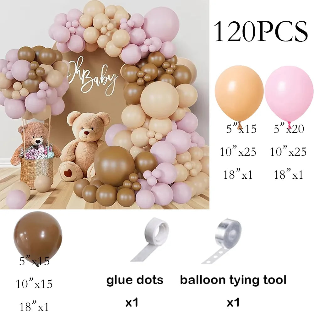 Balloon Arch Kit Nude White Sand With Gold Balloons For Birthday Party Baby Shower Wedding Graduation Decoration