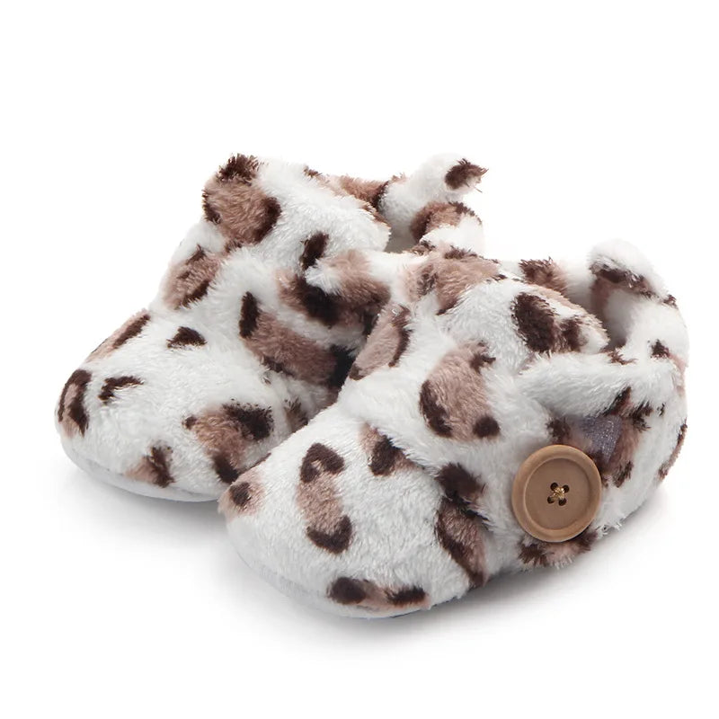 Cute Baby Girl Boy Casual Shoes Warm Plush Mutilcolor Lovely Soft Soled Walking Shoes Fashion Design Infant Shoes First Walkers