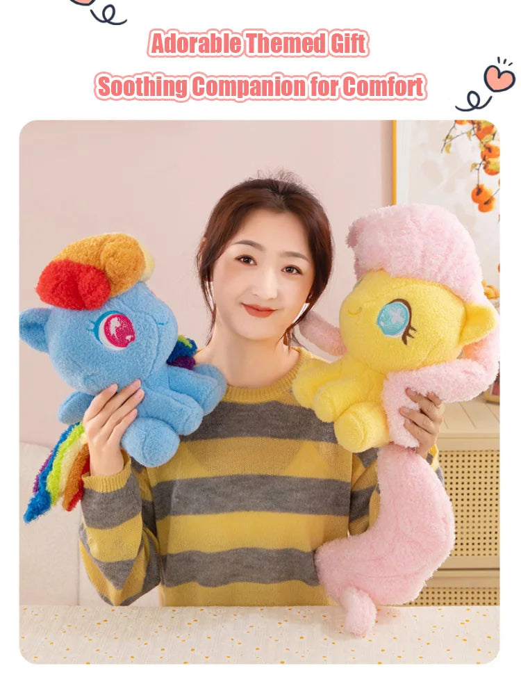 My Little Pony Plush Toy 28cm Cute Pony Stuffed Doll Soft Huggable Rainbow Pinkie Pie Birthday Gift Collection