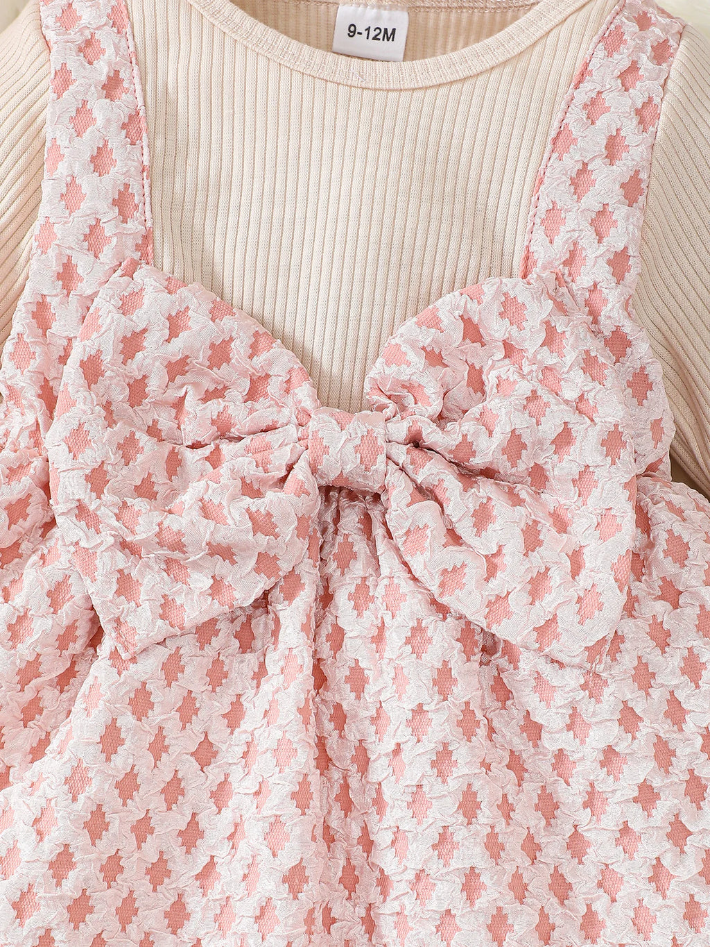 2Pcs Toddler Baby Girl Dress Bow Spring Autumn Princess Dress+Headband 0-3 Year old Cute Little girl Festival Party Dress