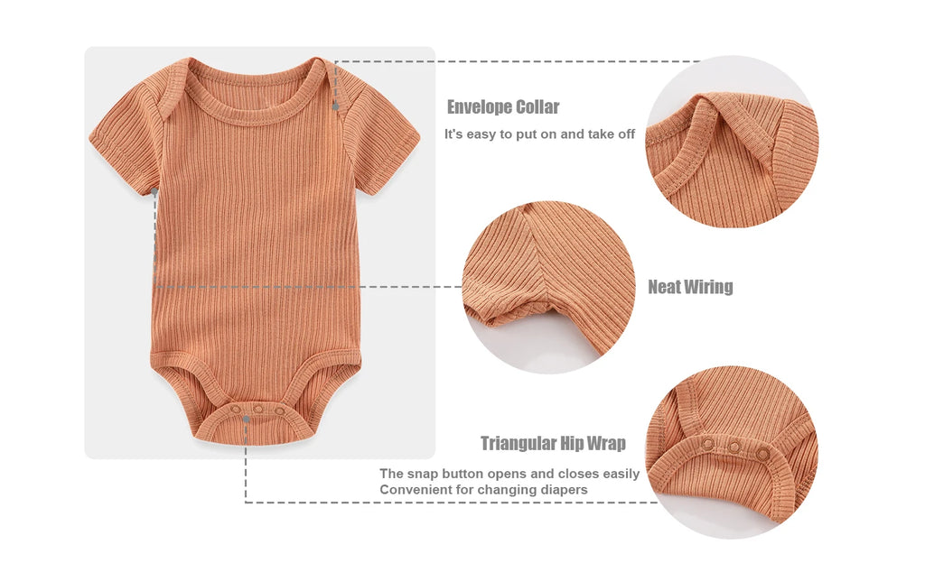 18 Pieces Cartoon Cute Baby Clothing Set Newborn Boys Girls Bodysuits+Rompers+hats+Socks Outfits Four Seasons Infant Clothes