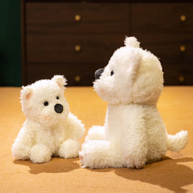 Hot 33/45cm Cute Plush West Highland Dog Plush Toy White Terrier Dolls Stuffed Soft Dog Pillow Kawaii Toy For Birthday Xmas