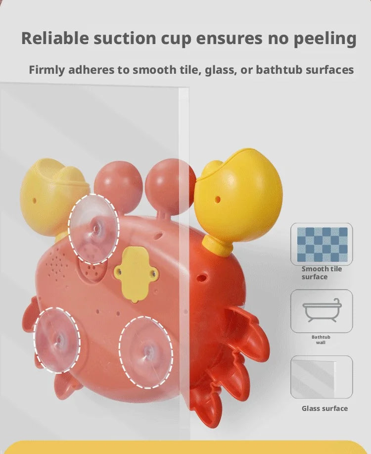 Blowing Bubble Baby Bath Toys Bathtub Soap Machine Blowing  Cute Cartoon  Crab Bathroom Swimming Pool Toys Outdoor Foam Maker