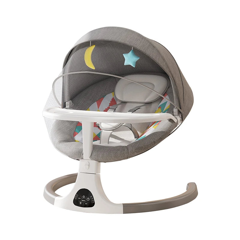 Smart Electric Baby Swing and Automatic Rocking Bassinet with Cradle Style Sleeping Basket
